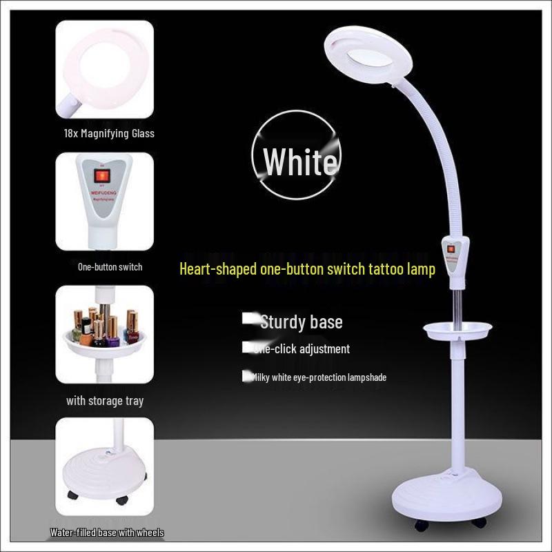 LED Eye-Friendly Tattoo & Nail Art Lamp: Desk & Floor Light for Cosmetic and Eyelash Extension