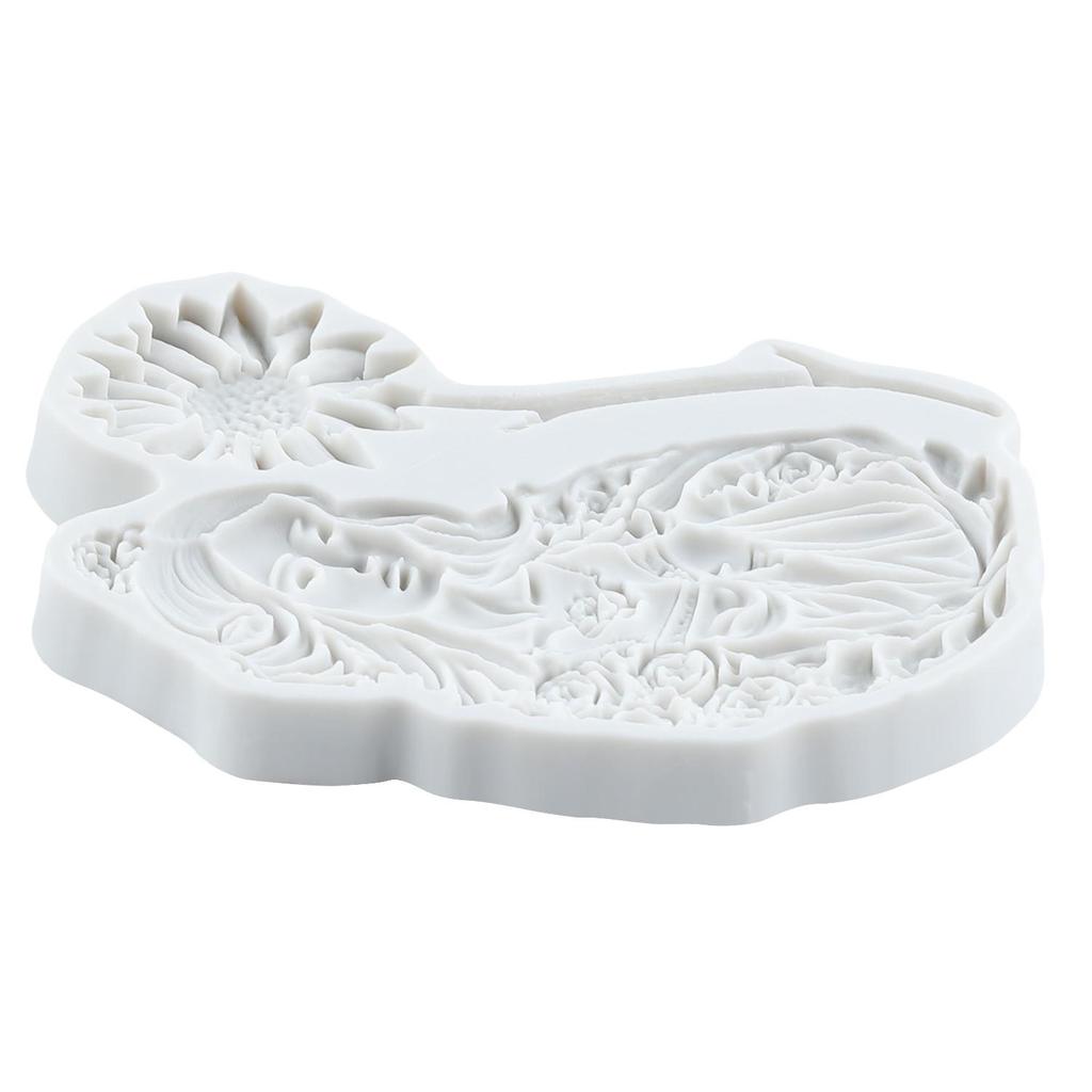 Formy silikonowe bogini, forma do fondantu w kształcie słonecznika, narzędzia do dekoracji ciast, ozdoba na babeczkę, czekolada, cukierki, guma do żucia, glina polimerowa