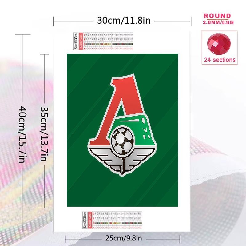 Lokomotiv Moscow Surge.136 100% Round Full Drill 5D DIY Diamond Painting Embroidery Cross Stitch Rhinestone Décor