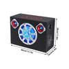 3 LED Lights Power Amplifier Car Stereo High Fidelity Car Audio Music Player Bluetooth Car Active Audio Subwoofer Speaker 8-inches