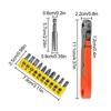 Ratchet Screwdriver With Bits Handheld Right Angle Pocket-Sized Ratcheting Screwdriver With 10 Bits For Homeowners Hobbyists
