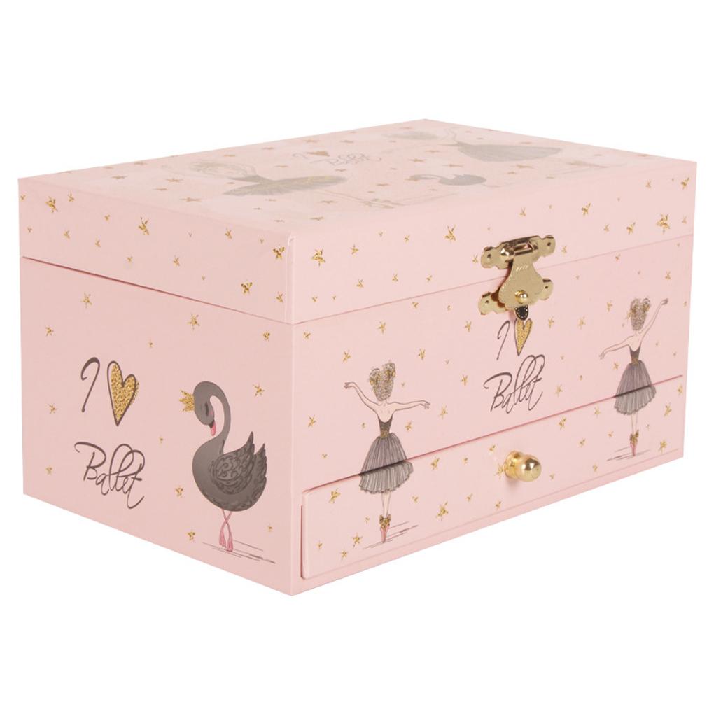 Neue 1 Stück Spieluhr mit Schublade Spiegel Drehende Ballerina Schmuckaufbewahrung für Ringe Halsketten Armbänder Box Geburtstagsgeschenk