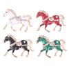 Classic Rhinestone Horse Brooch For Women Versatile Animal Lapel Pins Clothing Corsage Party Jewelry Accessories New Year Gifts