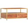 Day and Night - Day and Night Solid Acacia Wood Coffee Table 90x50x40 Cm