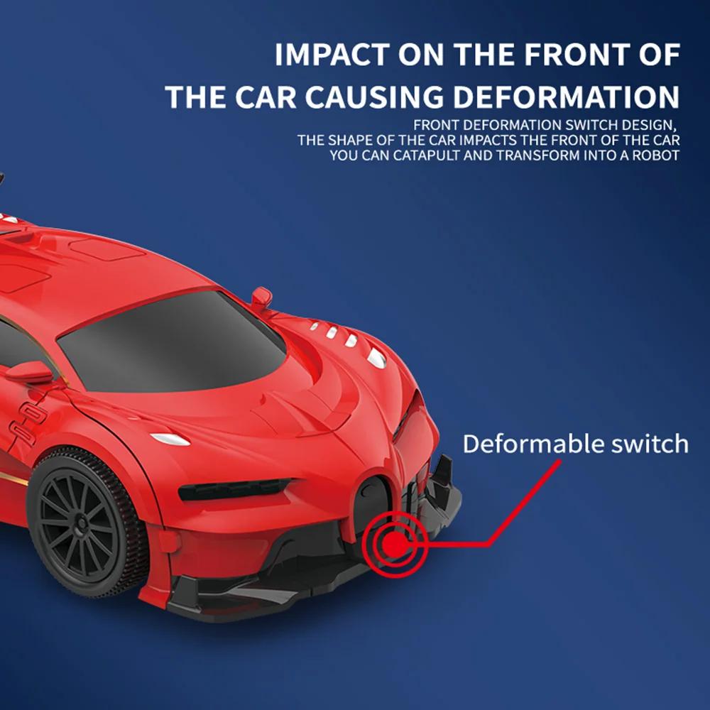 Samochody Elektryczne 2 w 1 Samochód RC Transformacja Roboty Zabawki dla Dzieci Zewnętrzny Pilot Zdalnego Sterowania Sportowy Samochód Deformacyjny Roboty Model Zabawka