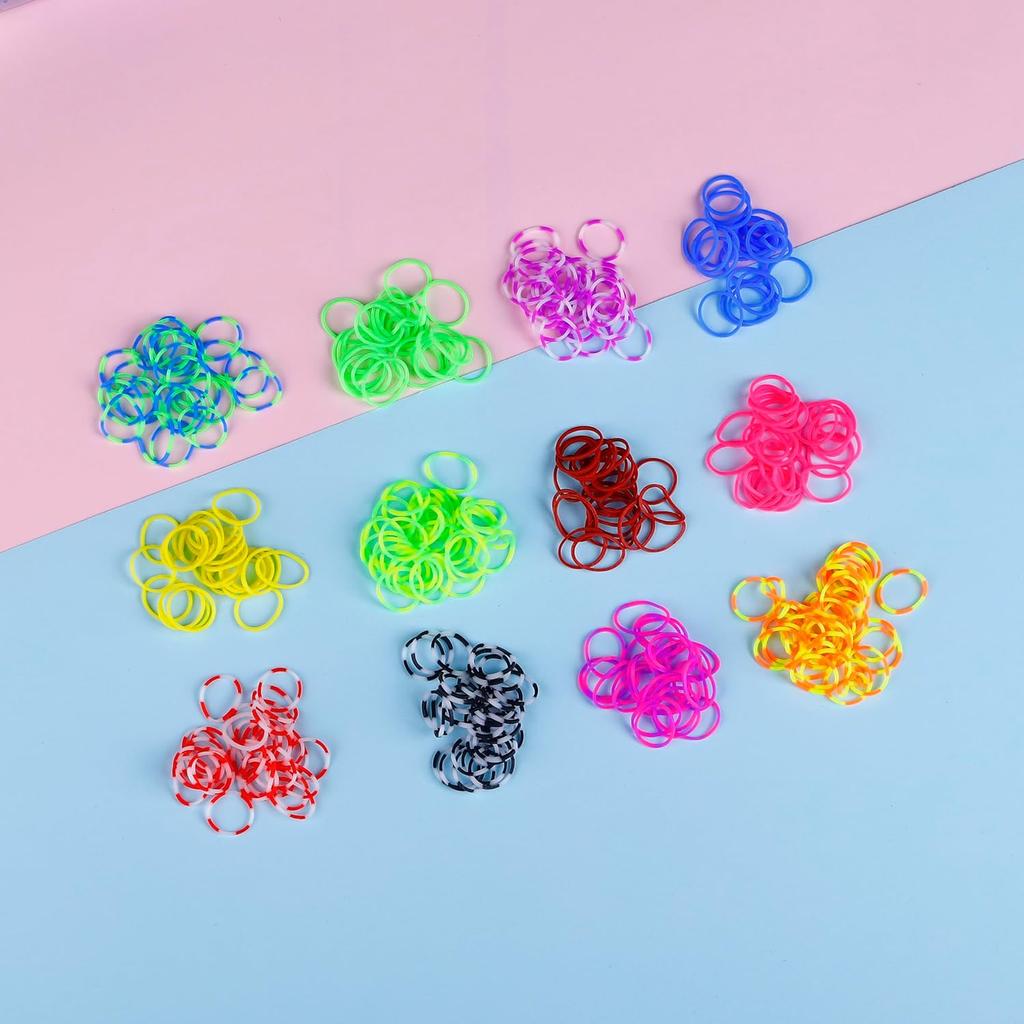 YUSLROB Rubber Band Refill Kit, Rubber Band Bracelet Set (2000+) - Kids Loom Bracelet Making Kits, Bracelet Making Kits (2000+Rubber Band Bracelet