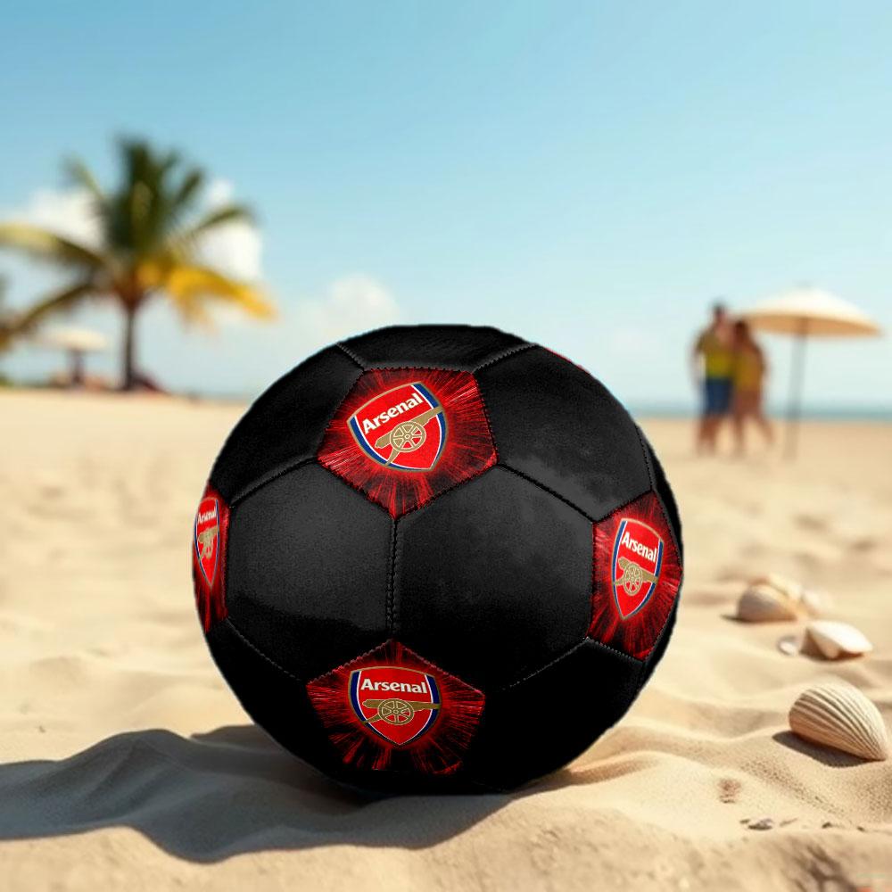 Pallone da Calcio Arsenal Football Club Taglia 5, Cucito a Macchina in PVC, Resistente e ad Alto Rimbalzo, Adatto a Tutte le Età, Merchandising per tifosi, Partite e Uso all'Aperto.