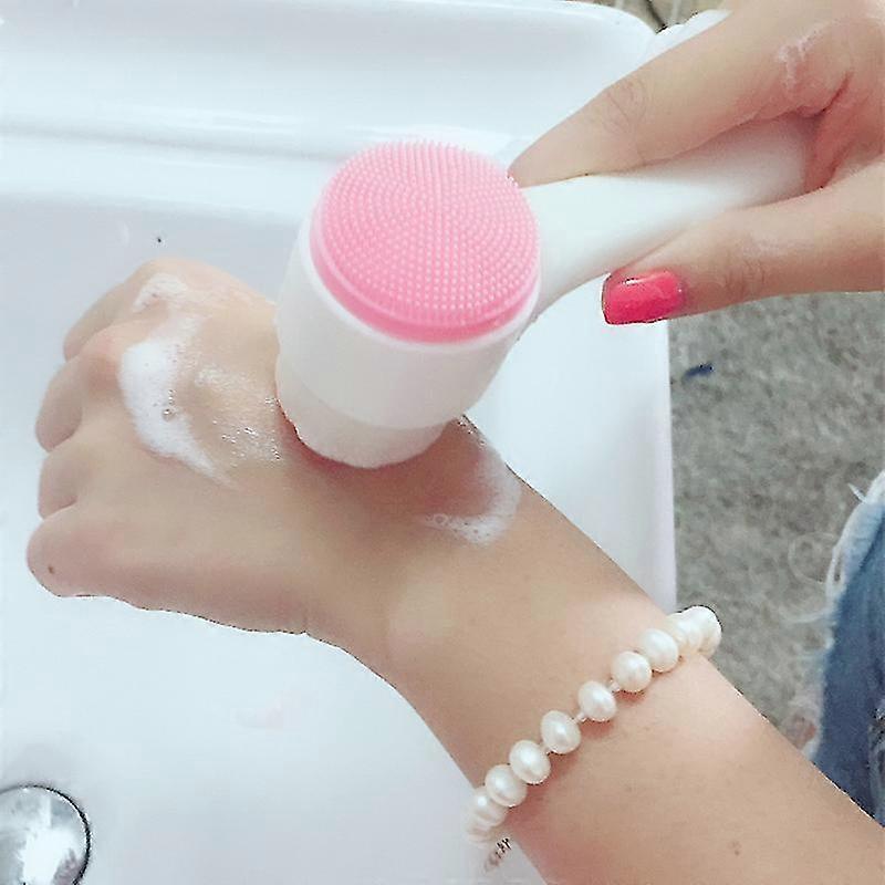 2-in-1 Facial Cleansing Brush, Silicone Manual Cleansing Brush, Deep Cleansing Skin Keratin Cleaning System, Super Soft Massage Pores, Suitable For Al