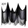 Gruseliges Gaze-Gewebe Halloween Grobmaschiges Gewebe, Polyester Baumwolle Dekoration für Spukhaus Unheimliche Atmosphäre, Gruselige DIY-Szenendekoration, Gruselige Party
