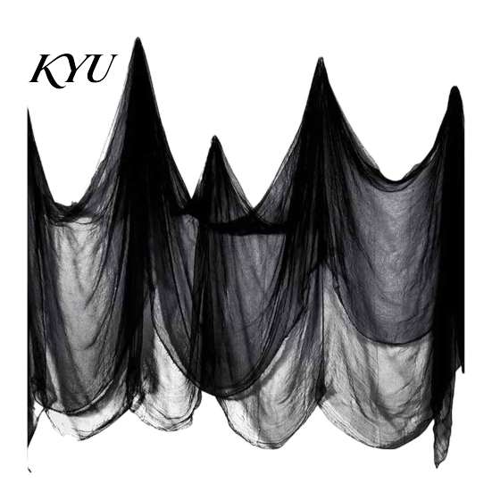Gruseliges Gaze-Gewebe Halloween Grobmaschiges Gewebe, Polyester Baumwolle Dekoration für Spukhaus Unheimliche Atmosphäre, Gruselige DIY-Szenendekoration, Gruselige Party