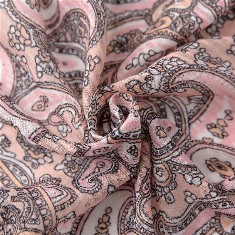 Spain Luxury Fashion Retro Cashew Floral Viscose Shawl Scarf High Quality Wrap Pashmina Stole Bufanda Muslim Hijab Snood