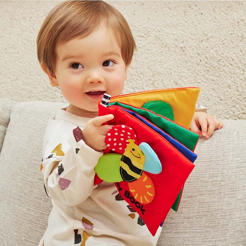 SASSY Fluffy Interactive Cloth Book Bee Character Toy Educational Toy for Babies and Infants TYSA80962 - - -