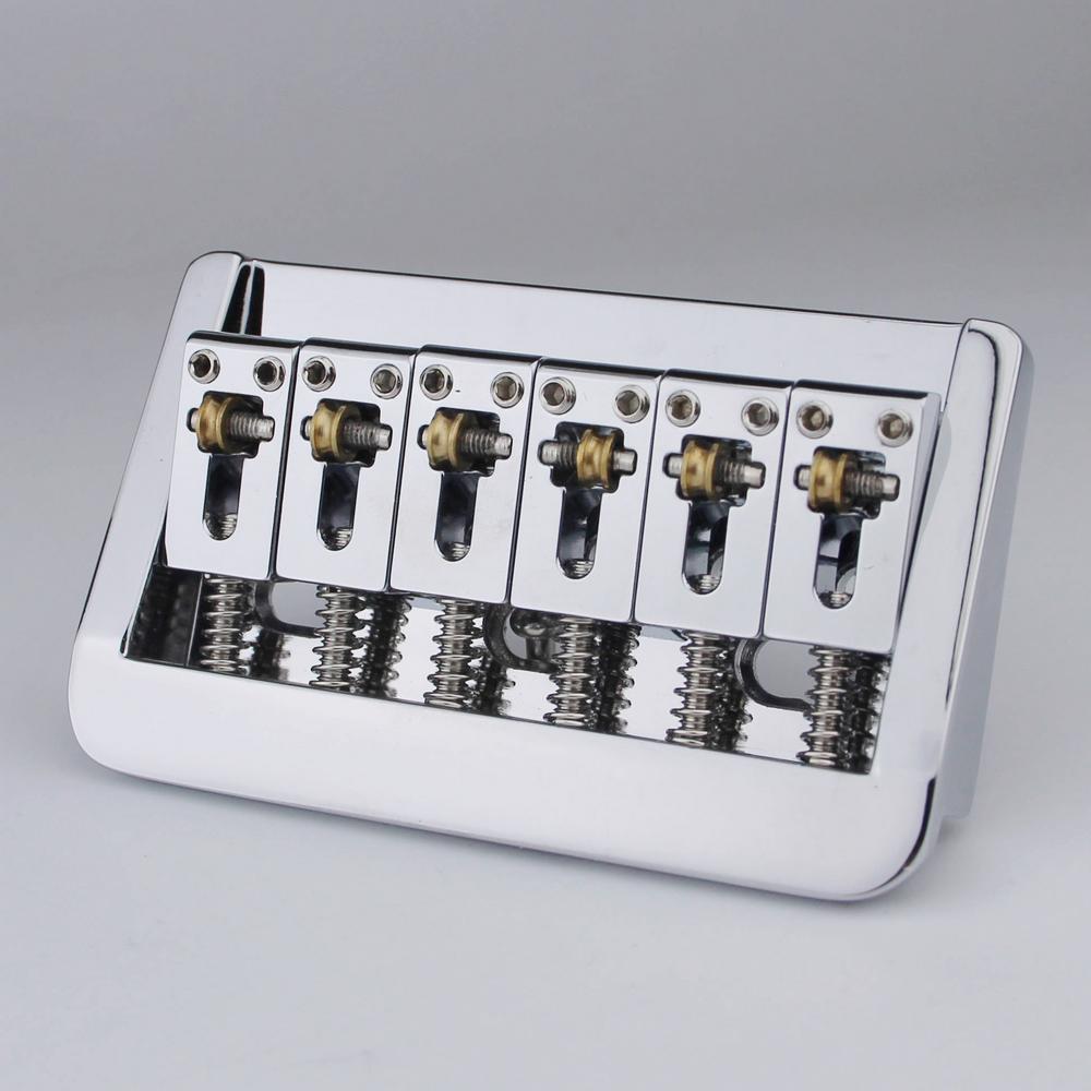 Pod de chitară reglabil Guyker, spațiu între corzi de 10,5 mm, cu șei fixe din cupru și bloc de zinc, pentru chitară electrică cu 6 corzi black