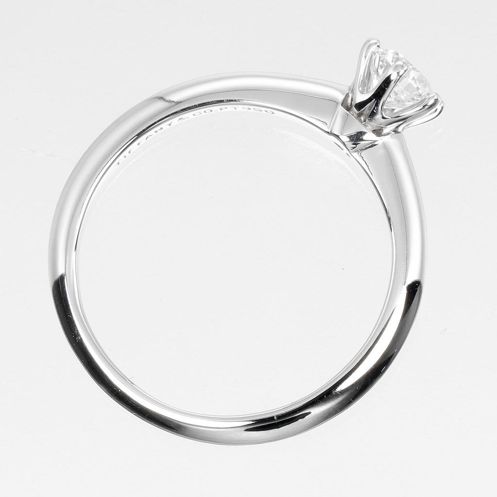 TIFFANY&Co. Solitaire Ring 0.32ct VS2/E/GOOD Pt950Platinum/diamond #4.5(US Size) 3g Women Used