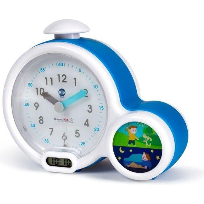 Despertador Infantil Educativo Kid'Sleep - Claessens'Kids - Luz Nocturna Musical - Día/Noche - Azul blanco