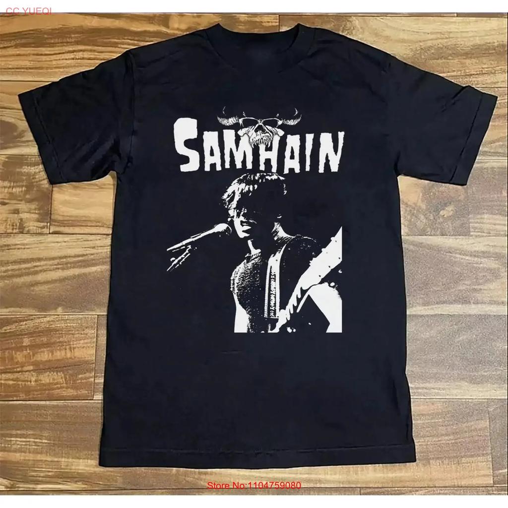 Collecion SAMHAIN Band Cotton Black All Size T Shirt Vintage Washed Graphic Unisex Versatile Streetwear Homme Fashion Slightly