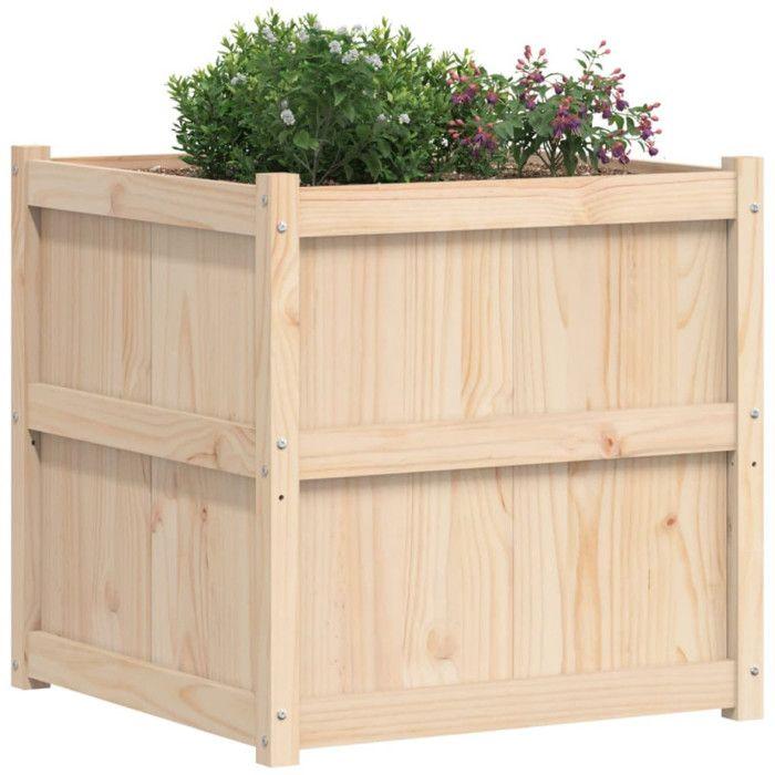 VidaXL Jardinière d'extérieur 70x70x70 cm bois de pin massif 837434