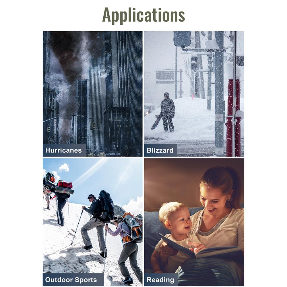 Radio cu energie solară în aer liber Multifuncțional cu manivelă Radio cu reîncărcare portabil Camping Drumeții