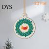 Decorative Hanging Props 10Pcs 2D Wooden Christmas Ornaments, Blank DIY Craft Tags, Wood Slices for Painting Tree Decorations, Unfinished Xmas Holiday