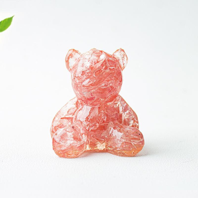 Crystal Resin Art Miniature Bear Desk Decor For Office And Home Gift Ideas