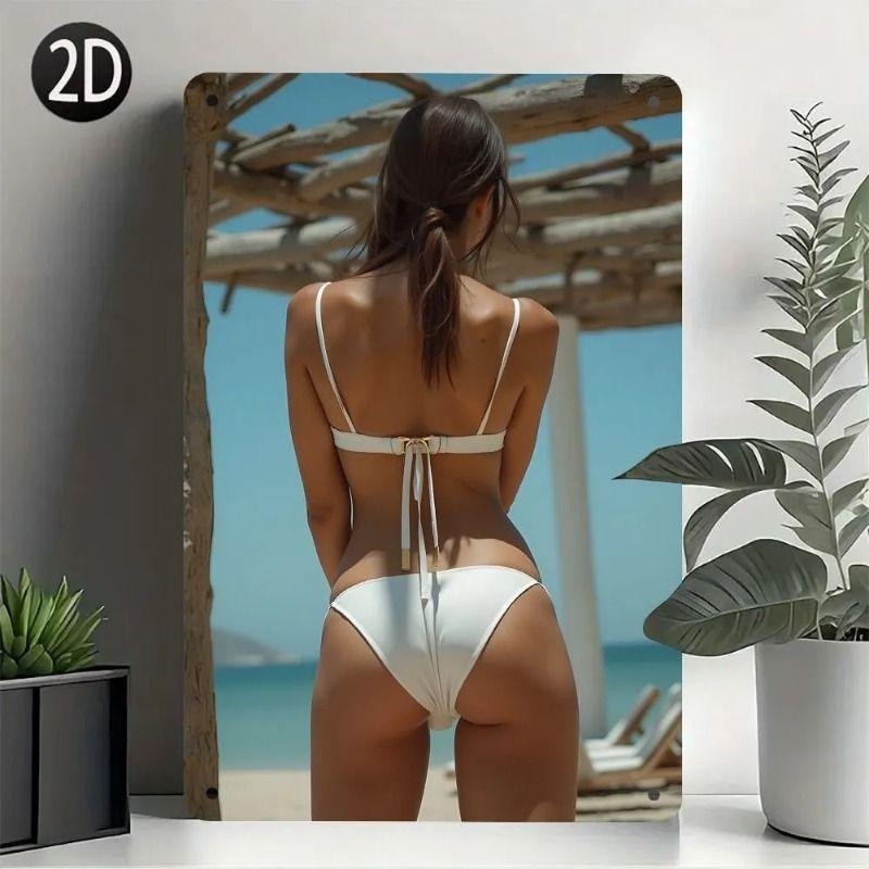 Sexy Girl Metal Tin Sign 20x30 cm for Garage & Workshop Decor