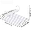 Stainless Steel Multi-Layer Pants Hanger, Foldable 5-Tier Closet Organizer, Non-Slip Space-Saving Rack for Jeans/Skirts