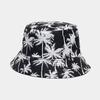 New Double-sided Coconut Tree Printed Bucket Hat Summer Outdoor Sun Protection Visor Hat Men and Women Travel Fashion Pot Hat