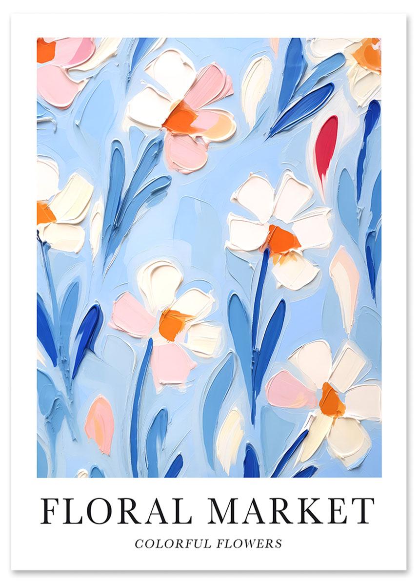 

Plakat kolorowe kwiaty florystyka 30x40 cm