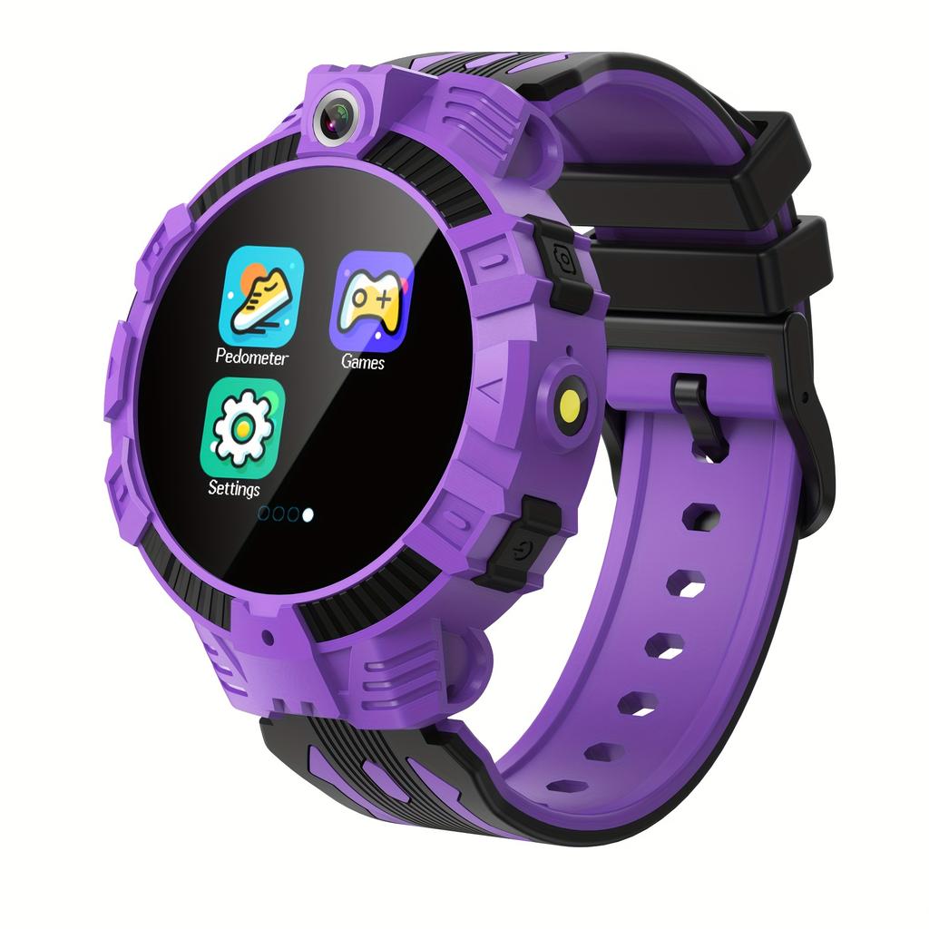 Reloj Inteligente para Niños de 1.44" con Pantalla Táctil, 14 Juegos, Cámara, Reproductor de Música, Alarma, Podómetro y Linterna – Regalo de Reloj Educativo para Niños de 3 a 12 años