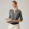 Zhaojun Women's Irregular Twill Knit Cashmere Sweater