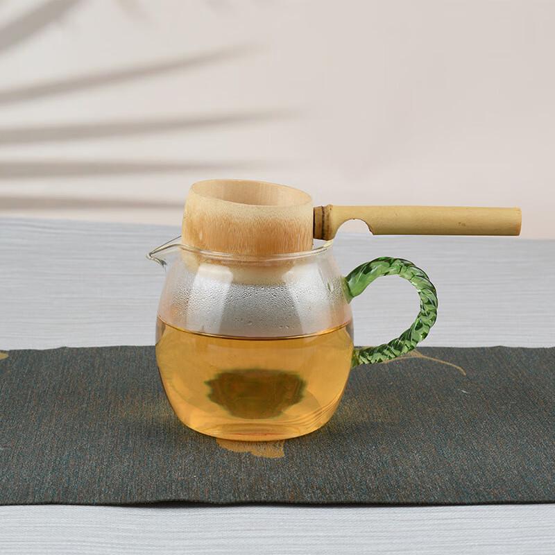 TLAKEHO Handmade Bamboo Vase and Tea Strainer Set