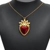 3Pcs Stainless Steel Classical Enamel Red Heart Wing Crown Charms DIY Women Jewelry Necklace Pendants Findings Earrings Making
