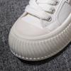 Half Dragged White Shoes for Women Breathable and Casual Canvas Shoes