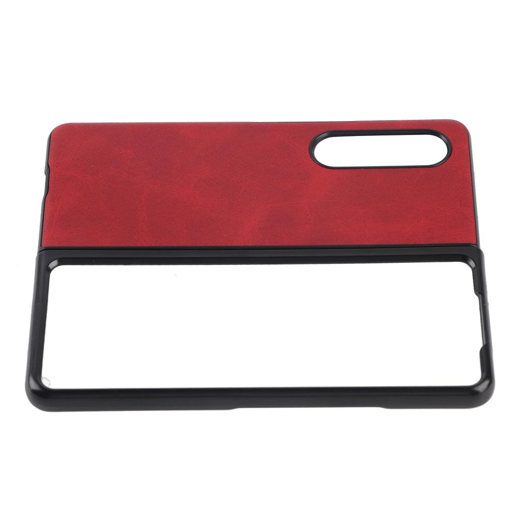 Leder Hartschale für Samsung Galaxy Z Fold 3 Handy Kratzfeste Stoßfeste Hülle