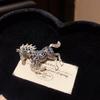 Classic Rhinestone Horse Brooches Year of The Horse Zodiac Animal Lapel Pins Jewelry Casual Metal Badge Pin for Women