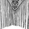 Halloween Black Lace Curtains Tassel Valance Skull Bat Tulle Topper Shawl