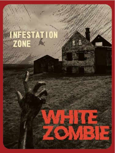 White Zombie Vintage Retro Metal SignAluminum 20x30cm（7.8x11.8inch）