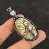 Tree Of Life Brecciated Mookaite Pendant Copper Wire Wrapped Pendant Rainbow Moonstone Gemstone Pendant Handmade Copper Jewelry Gift For Her