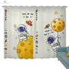 Cartoon Astronaut Gedruckte Vorhänge, Animations-Cartoon, Schlafzimmer, Wohnzimmer, Balkon, Küche, Verdunkelung, Wärmedämmung