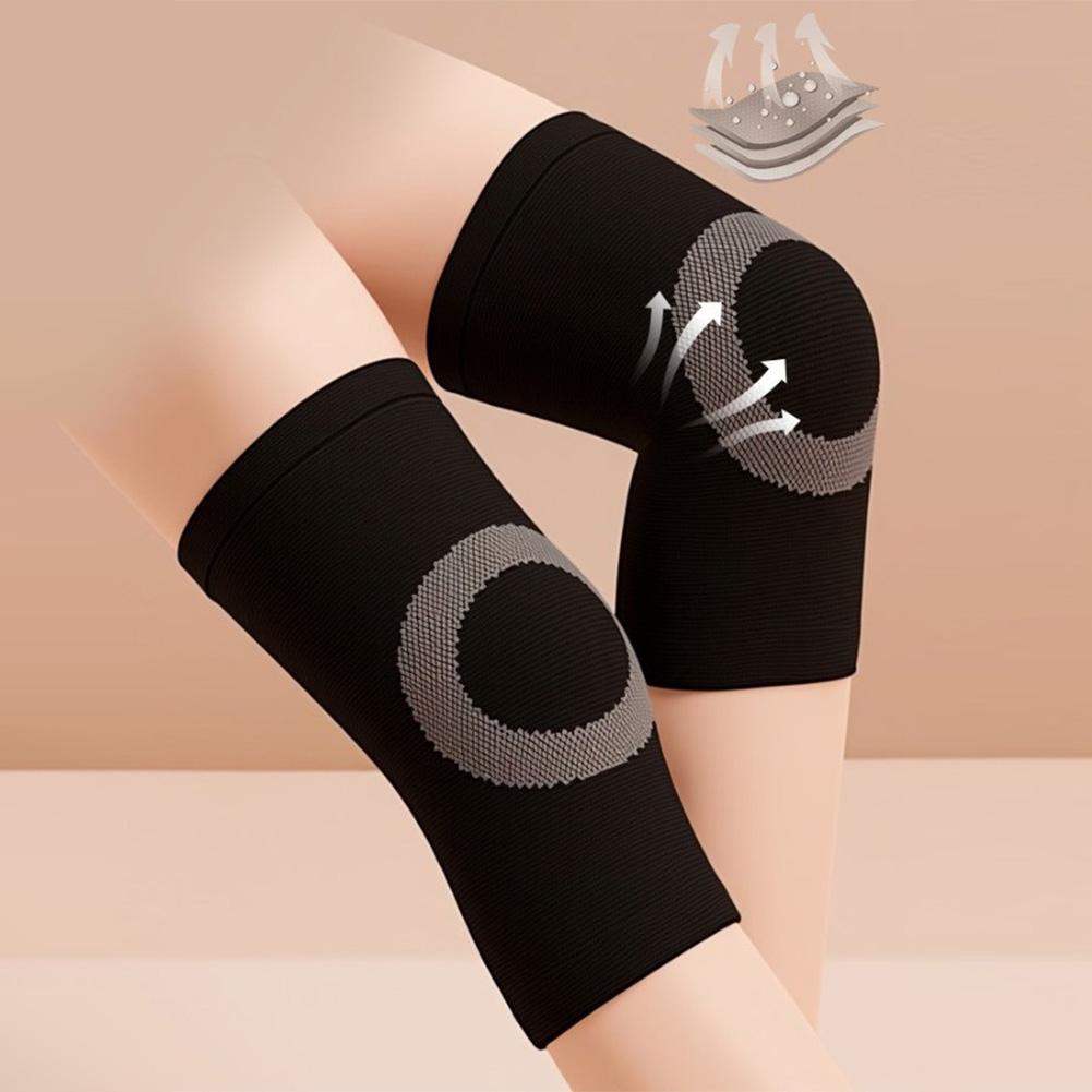 2 PCS Warm Knee Pads with Plush Interior Elastic Bands Nonslip Fit Designed for Cold Weather Sports and Activities