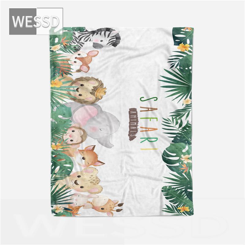Kawaii Children Cartoon Blanket Animal Flannel Fleece Blanket Super Soft Nordic Bed Cover Bedspread Cute Gift