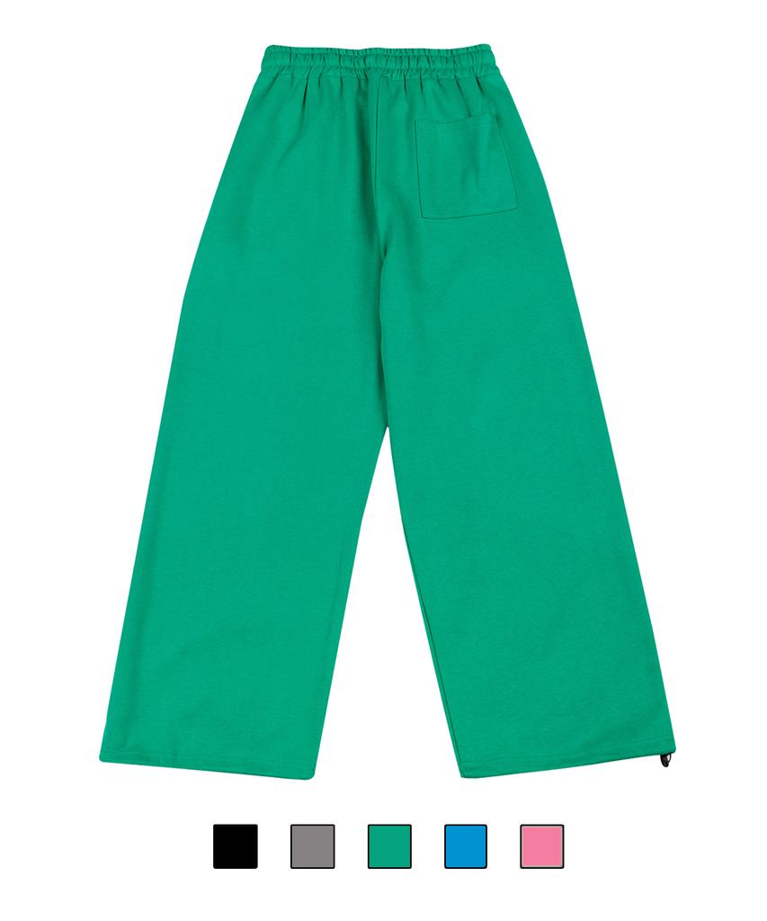 CREAM SODA LAB Blank All Season Wide Elastic Pants Green