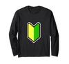 Original Unique Parody Japanese Road Traffic Law Sign Beginner Mark Print Long Sleeve T-shirt