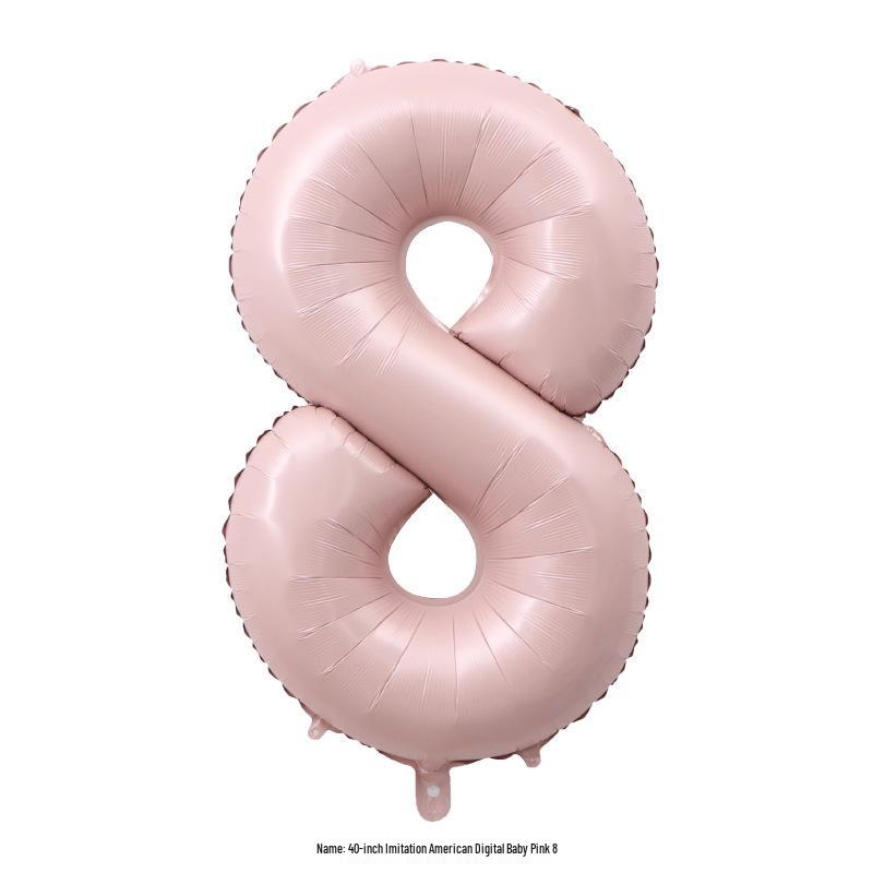 40-Inch Baby Pink & Blue Number Balloons for 100-Day or First Birthday Party Decorations