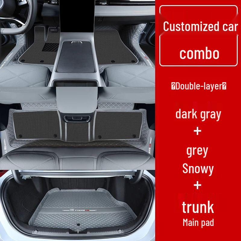 Compatible Galaxy L6 Double Layer Floor Mats & Bumper for 23-25 Models - Car Interior Accessories