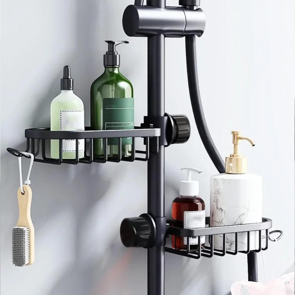 Kitchen Sink Holder Adjustable Shower Rack Bathroom Storage Shampoo Soap Sponge Drain Organizer Kitchen Accessories Organizer