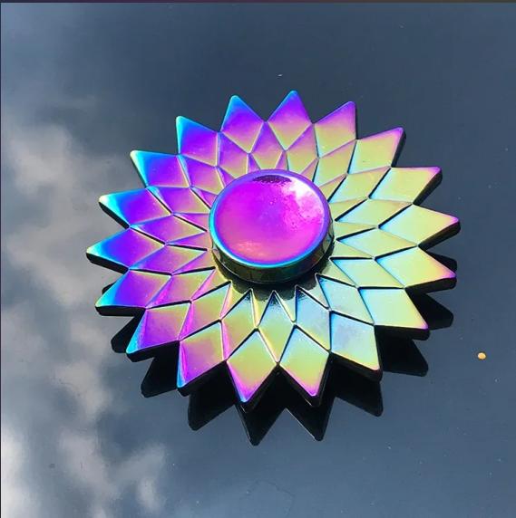 Metal Rainbow Fidget Spinner Colorful EDC Hand Spinner Anti-Anxiety Toy for Children Adult Relieves Stress Finger Spinner Gifts