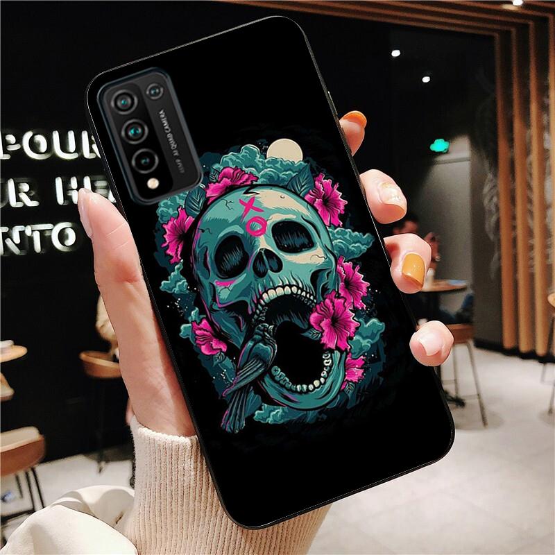 Skull Bones Phone Case for Huawei Honor 50 10X Lite 20 7A 7C 8X 9X Pro 9A 8A 8S 9S 10i 20S 20lite 7X 10 Lite