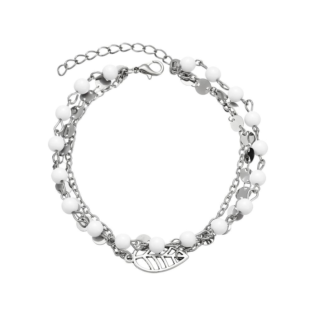 New, Fashionable Summer Beach Wind, Disc Leaves, Multi-Layer Anklets, Anklets