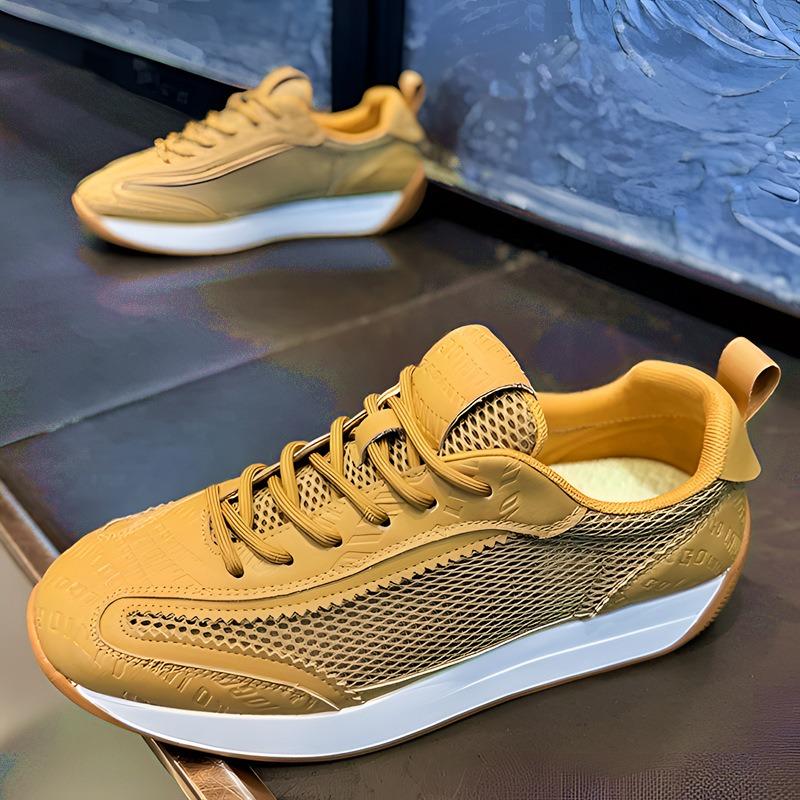 Fashion Designer New Men Mesh Sport Shoes Breathable Damping Casual Walking Shoes Fashion Comfortable Soft-soled Running Shoes De Hombre